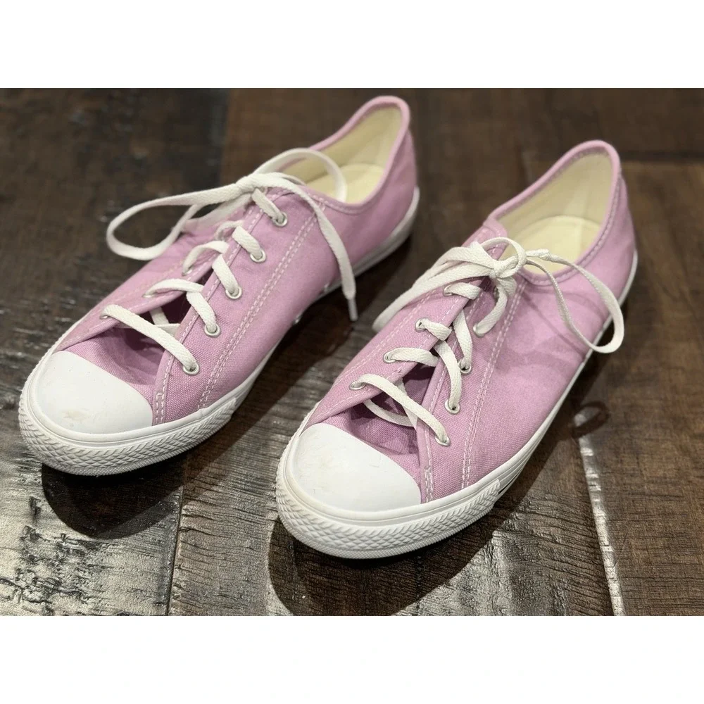Converse All Star Chuck Taylor Women's Size 9 pink white Low Top‎ Sneakers - Picture 3 of 7